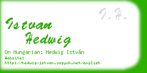 istvan hedwig business card